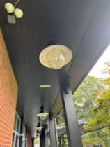 2 x William Sugg & Co Tunbridge decorative luminaire pendant IP65 rated 680mm ( Location: Garden)