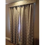 A pair of drapes with pelmet fully lined thermal black out pinch pleat top spans 160 x 245cm (