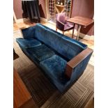 Grassoler Sofas Spain Velveteen sofa in Teal 190 x 80 x 74cm ( Location: Browns)