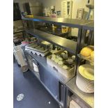 Stainless steel hot cupboard with gantry pass 155 x 70 x 160cm ( Location: Upstairs Kitchen)