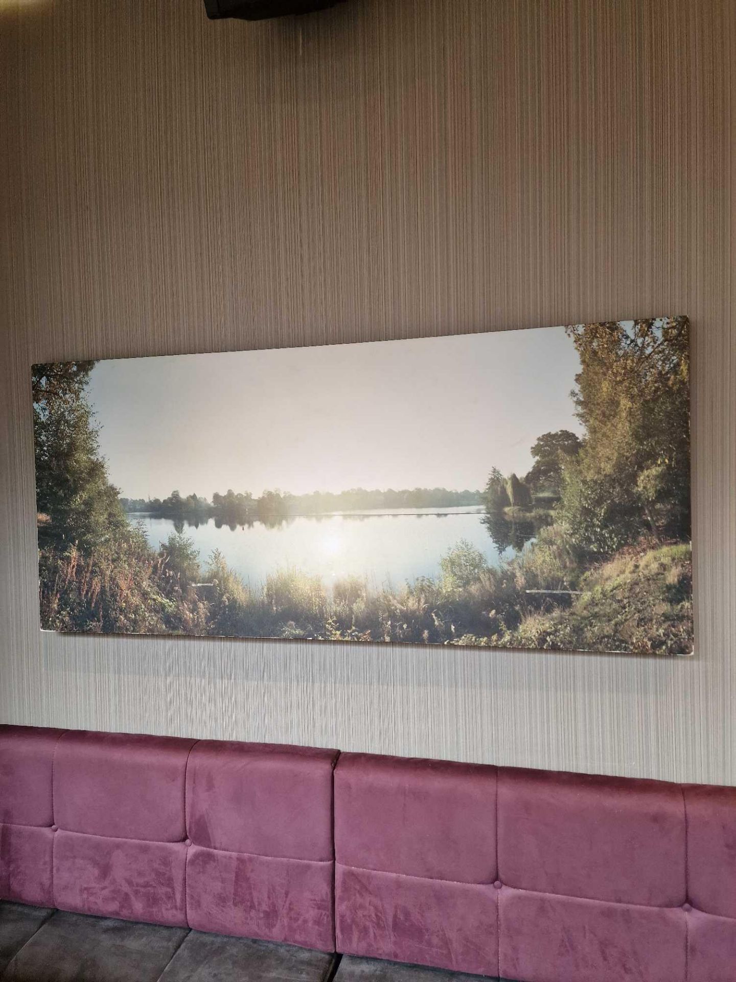 Frameless wall art landscape local interest The Mere 170 x 75cm ( Location: Browns) - Image 2 of 2