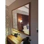 Wooden framed accent mirror 120 x 120cm ( Location : 9)