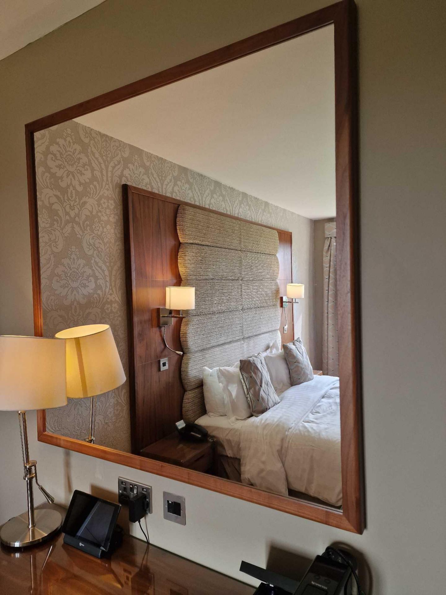 Wooden framed accent mirror 120 x 120cm ( Location : 303)