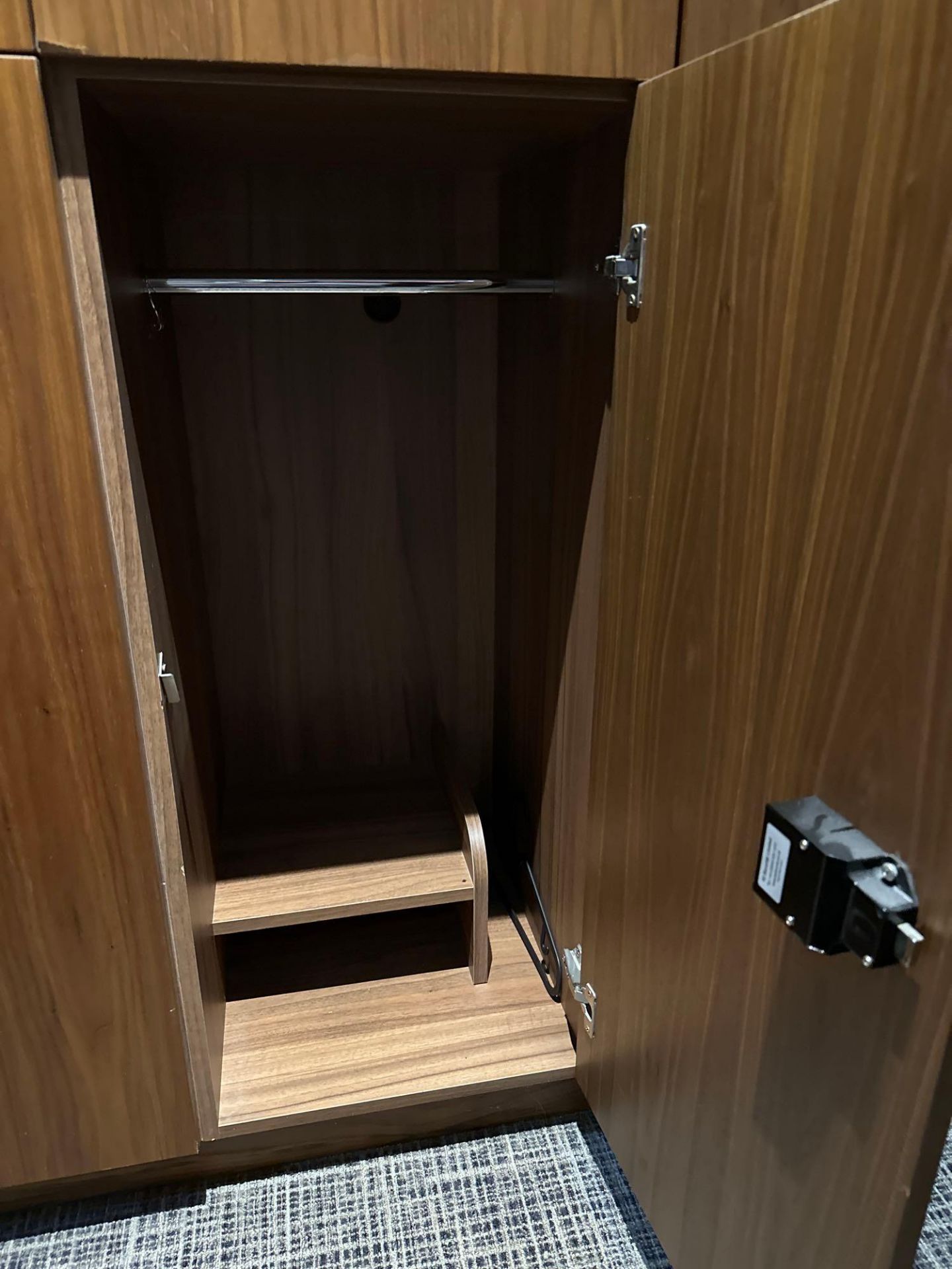 74 x wooden locker cabinets internally fitted with rail and shoe shelf internally measure 41 x 48 - Image 2 of 8