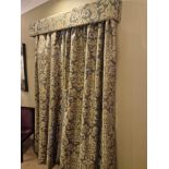 A pair of drapes with pelmet fully lined thermal black out pinch pleat top spans 155 x 230cm (