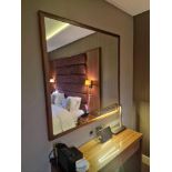 Wooden framed accent mirror 120 x 120cm ( Location : 113)