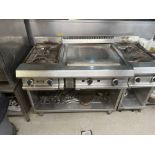 Capic Freestanding Plancha and twin open burner comprising of Capic W380511 CELTIC C5 2 open burners