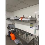 Large Stainless Steel Wall Mounted Shelf 250 x 65cm ( Location: Main Kitchen )