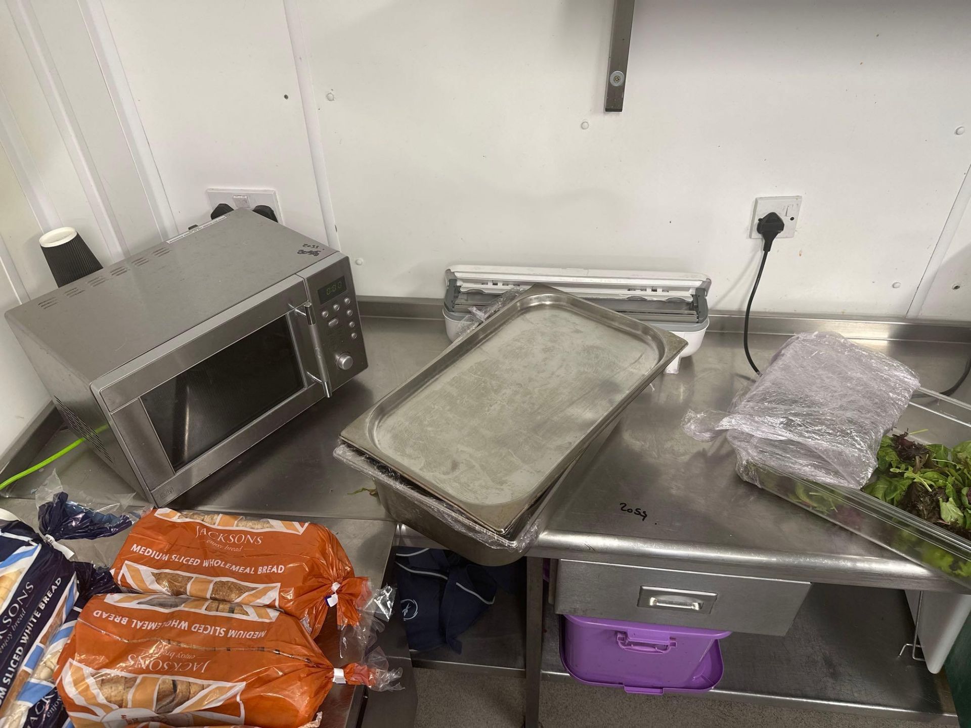 Stainless Steel Preparation Table With Under Shelf upstand and drawer ( Location: Main Kitchen ) - Image 3 of 4