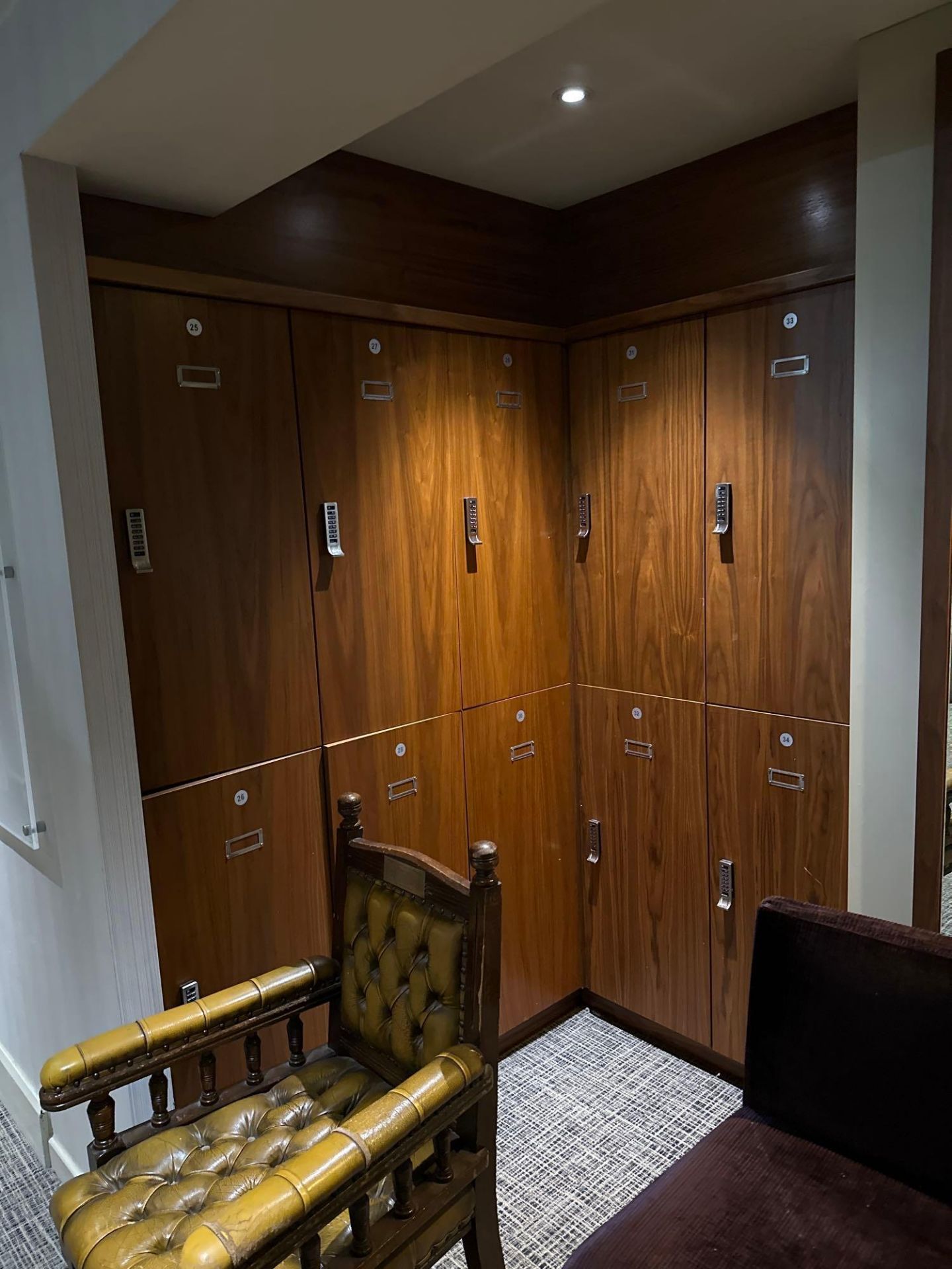 74 x wooden locker cabinets internally fitted with rail and shoe shelf internally measure 41 x 48 - Image 5 of 8