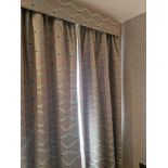 A pair of drapes with pelmet fully lined thermal black out pinch pleat top spans 160 x 245cm (
