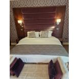 Hypnos Emperor 200 x 200cm hotel contract bed comprising of mattress divan base wood framed padded