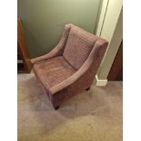 An upholstered relaxer chair 78 x 54 x 86cm ( Location : 125)