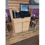 Waiters station singer drawer with 2 x doors under fitted with stone top 80 x 45 x 118cm ( Location: