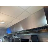 Dawnvale stainless steel baffle extraction canopy 3.5m x 120cm ( Location: Bar Kitchen)