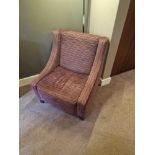 An upholstered relaxer chair 78 x 54 x 86cm ( Location : 124)