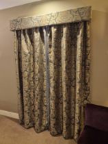 A pair of drapes with pelmet fully lined thermal black out pinch pleat top spans 155 x 230cm (
