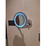 Geesa swivel arm chrome illuminated shaving mirror ( Location : 103)