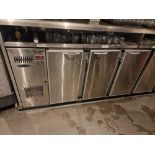 Unifrigo RO1740 refrigerated back bar cooler 3 hinged doors capacity 760 x 33cl cans Depth 540 mm