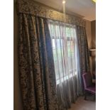 A pair of drapes with pelmet fully lined thermal black out pinch pleat top spans 220 x 240cm (