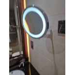 Geesa swivel arm chrome illuminated shaving mirror ( Location : 205)