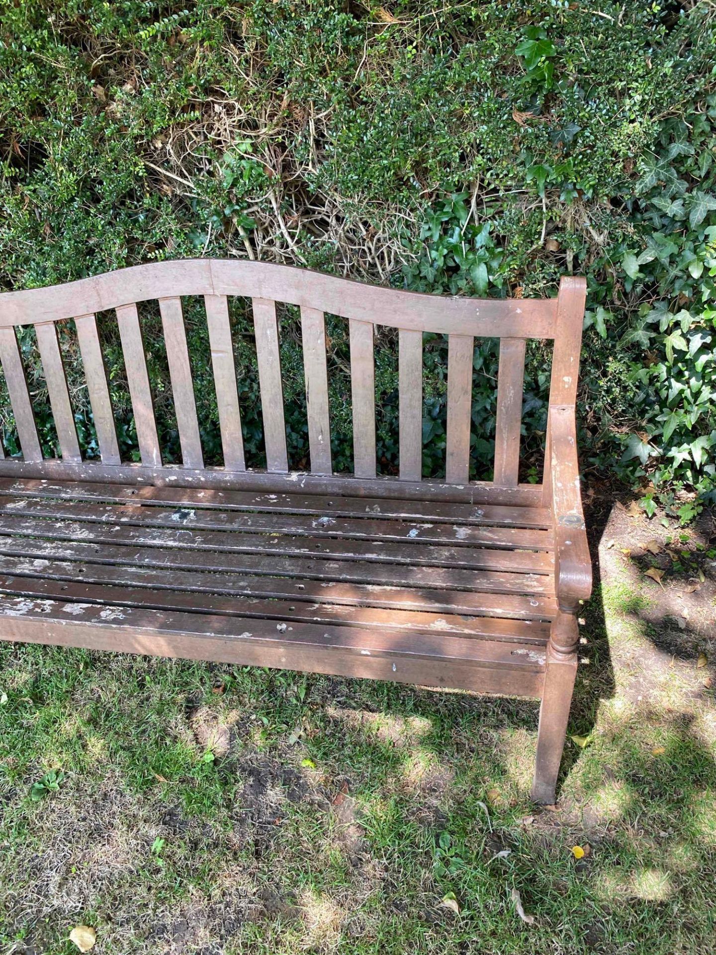 Wooden Garden Bench With Slated Seat (Hermitage Room ) - Image 2 of 2