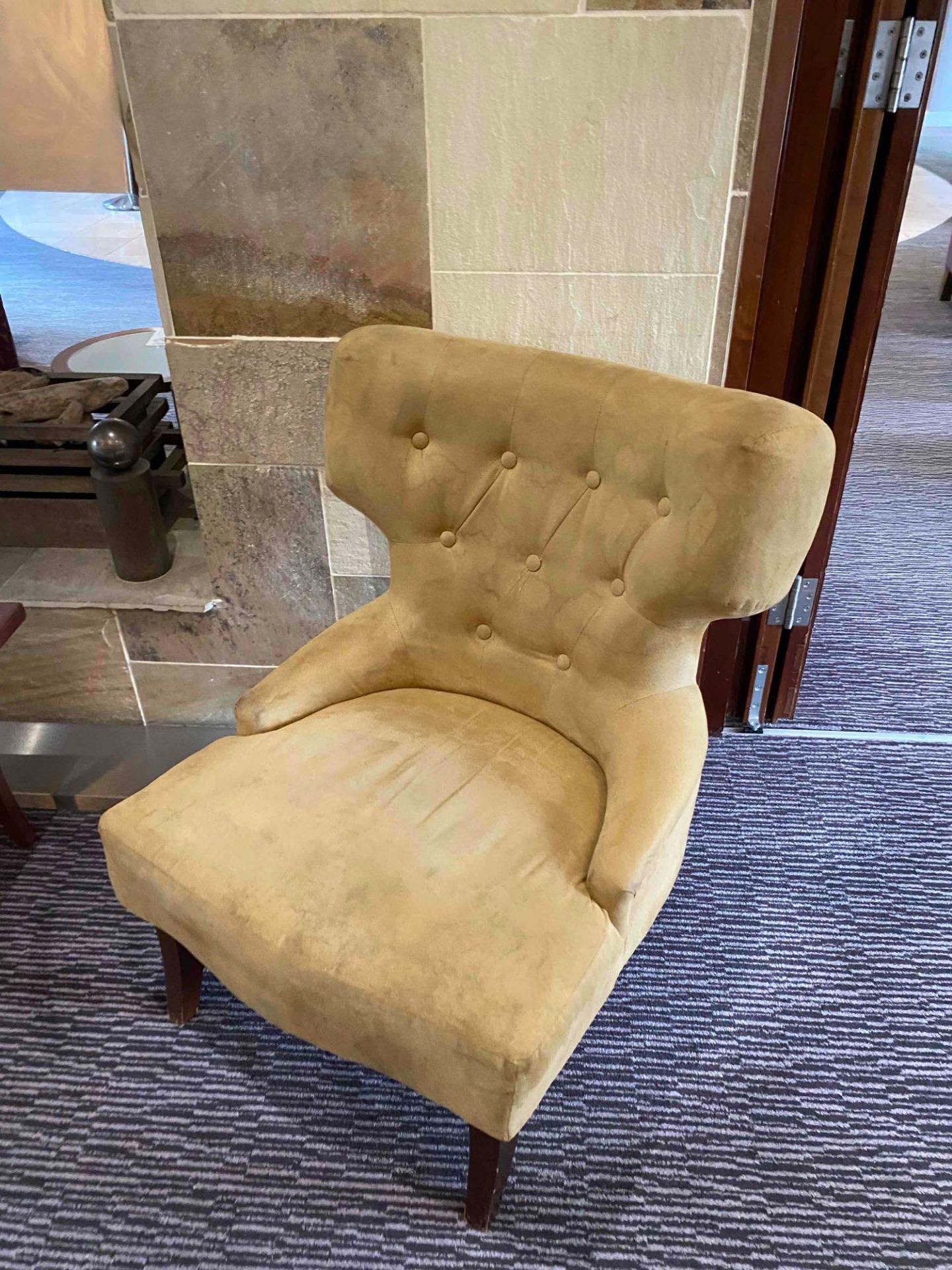Gold Easy Chair (2)800 x 660 x 553 (The Lounge ) - Image 3 of 3