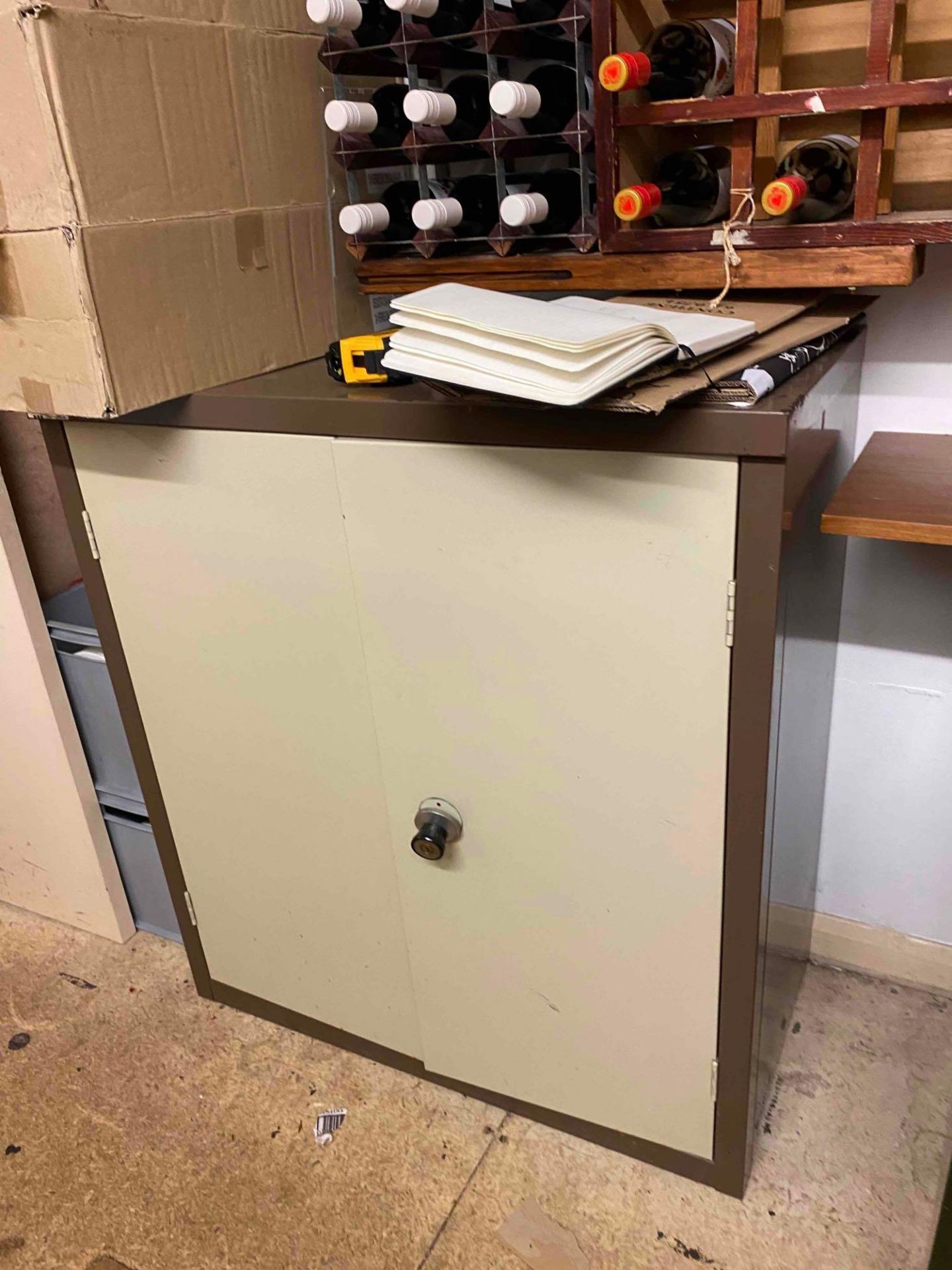 two door office storage / stationary cupboard as found. - Image 2 of 2