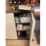 two door office storage / stationary cupboard as found.