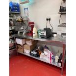 Stainless Table With Shelf And Upstand (Kitchen)