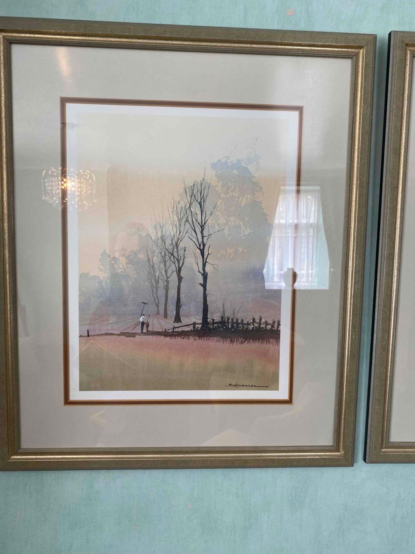 Contents of guest bedroom number 6 at the brookfield hotel. Darkwood desk; waldrobe, mirror, two - Image 18 of 20