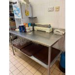 Stainless Steel Table With Shelf And Upstand (Kitchen)