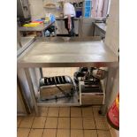 Stainless Tablw With Shelf And Upstand (Kitchen)