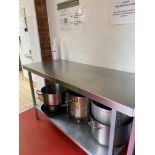 Stainless Steel Table With Shelf And Upstand (Kitchen)
