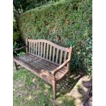 Wooden Garden Bench With Slated Seat (Hermitage Room )