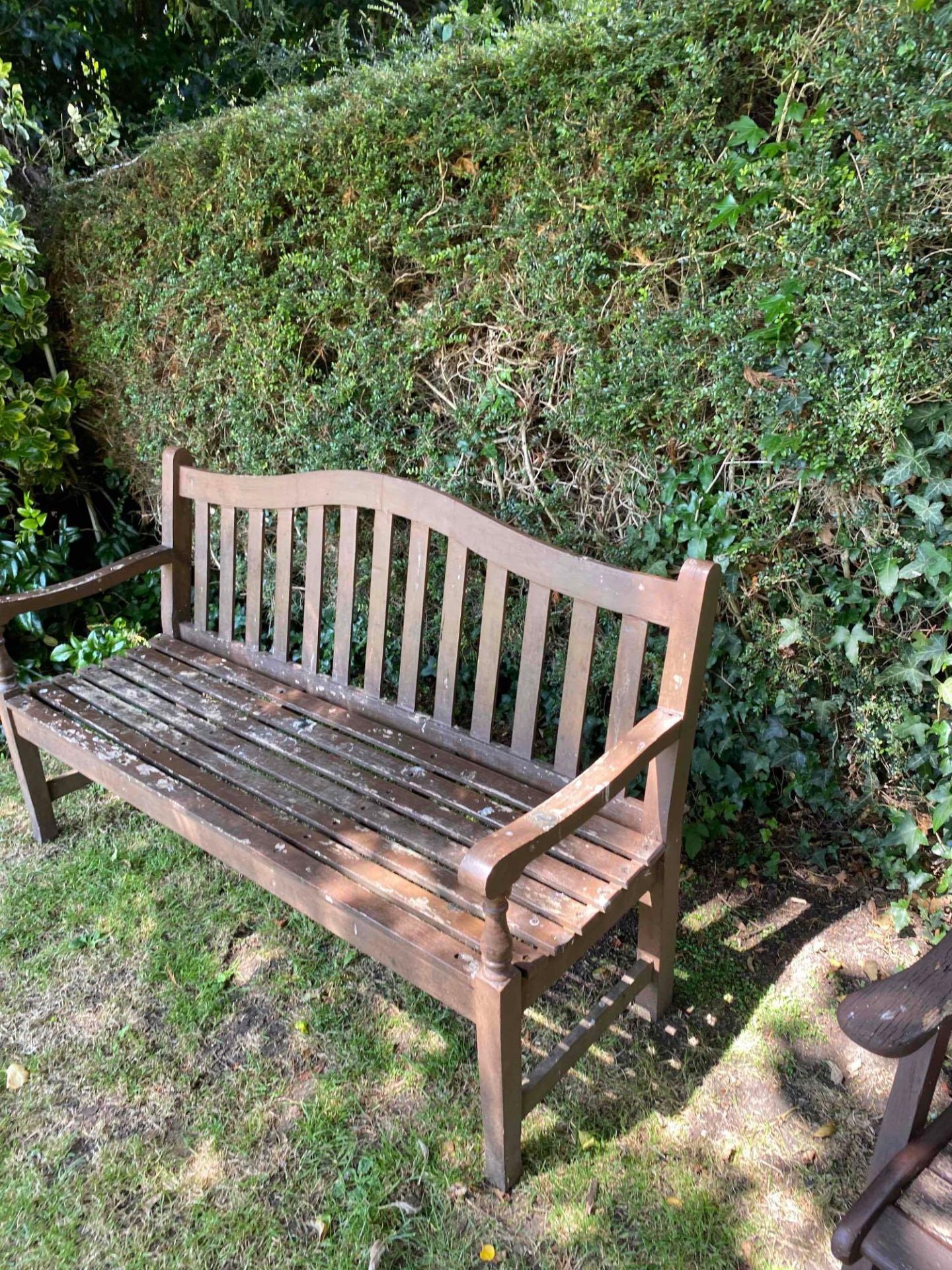 Wooden Garden Bench With Slated Seat (Hermitage Room )