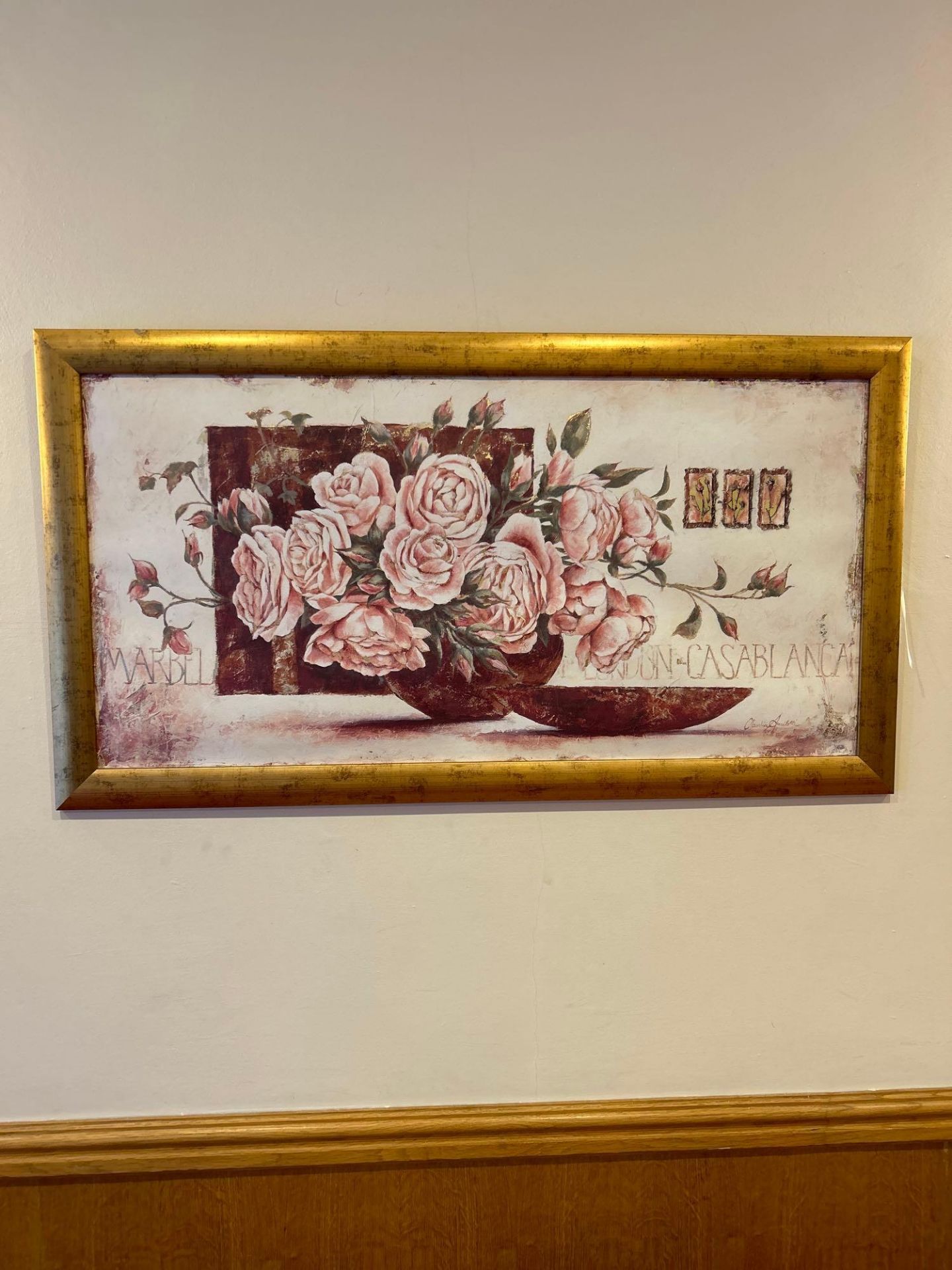 Print of flowers on canvas 1100*600 (Meeting Room - Slipper Room)