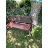 Wooden Garden Bench With Solid Seat (Hermitage Room )