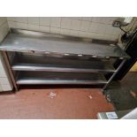 Stainless Steel Preparation Table With Upstand And Two Shelves 175 x 45 x 90cm