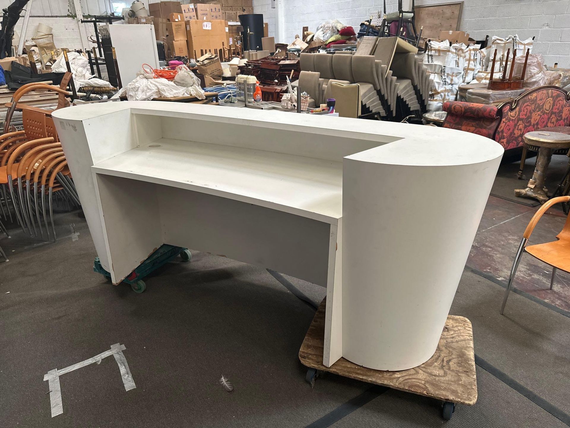 Reception counter 85 x 250 x 102cm - Image 3 of 5