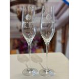 6x Chambord Champagne flutes