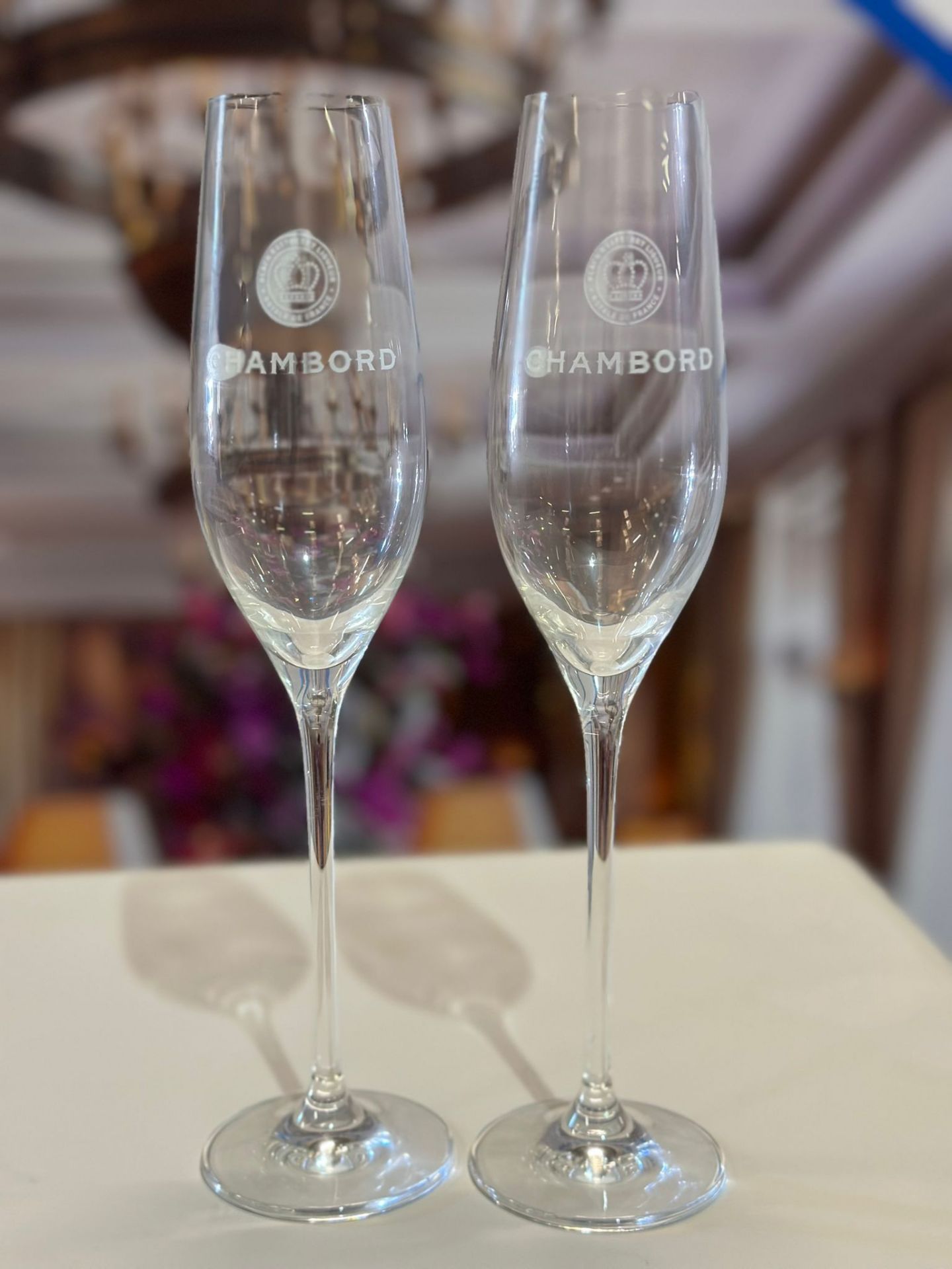 6x Chambord Champagne flutes