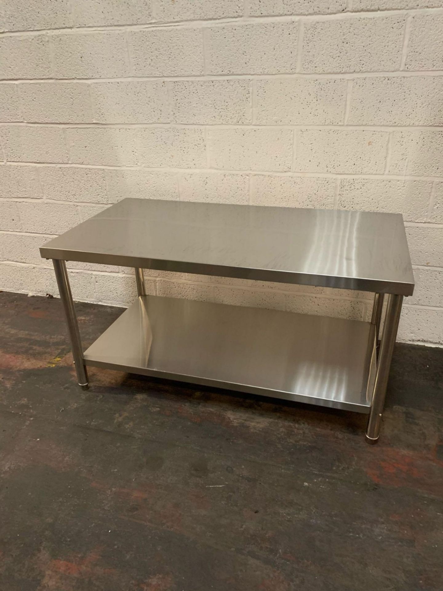 Stainless Steel Work table with Undershelf 1100x600x800mm New in box - Bild 2 aus 2