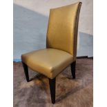 A Leather Upholstered Tall Back Quilted Leather Side Chair 60 x 55 x 101cm