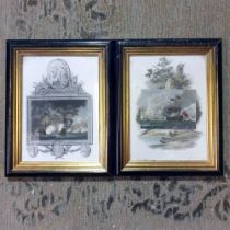 2 x Maritime Prints The Defeat Of The Dutch Fleet After James Fittler And A Similar British Navy