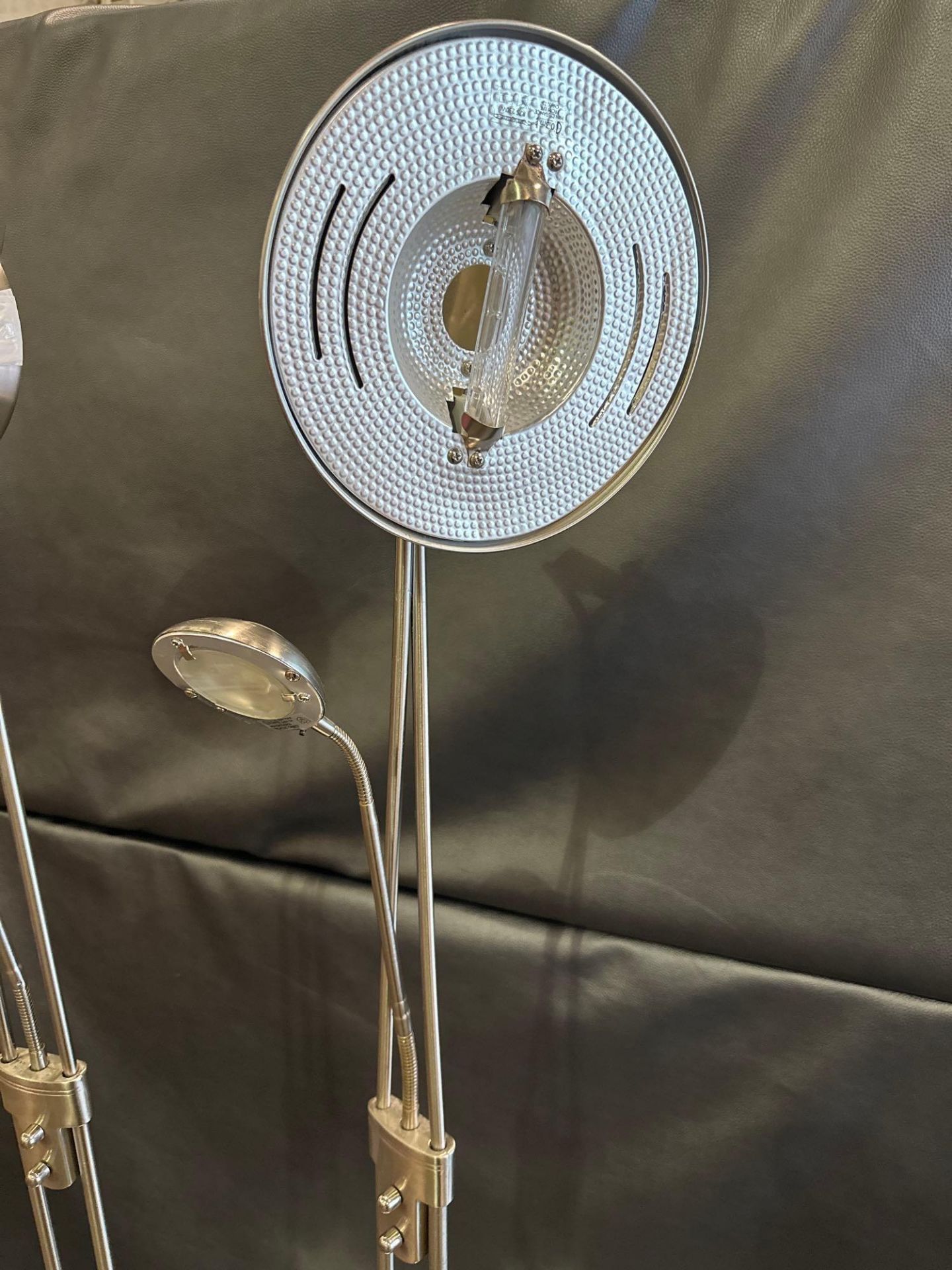 Levity LED Uplighter Floor Lamp, Antique Brass Add A Touch Of Contemporary Style To Your Home With - Image 4 of 6