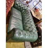 Green Chesterfield Style Sofa This Green Leather Chesterfield Style Sofa With Tufted Back And Arms A