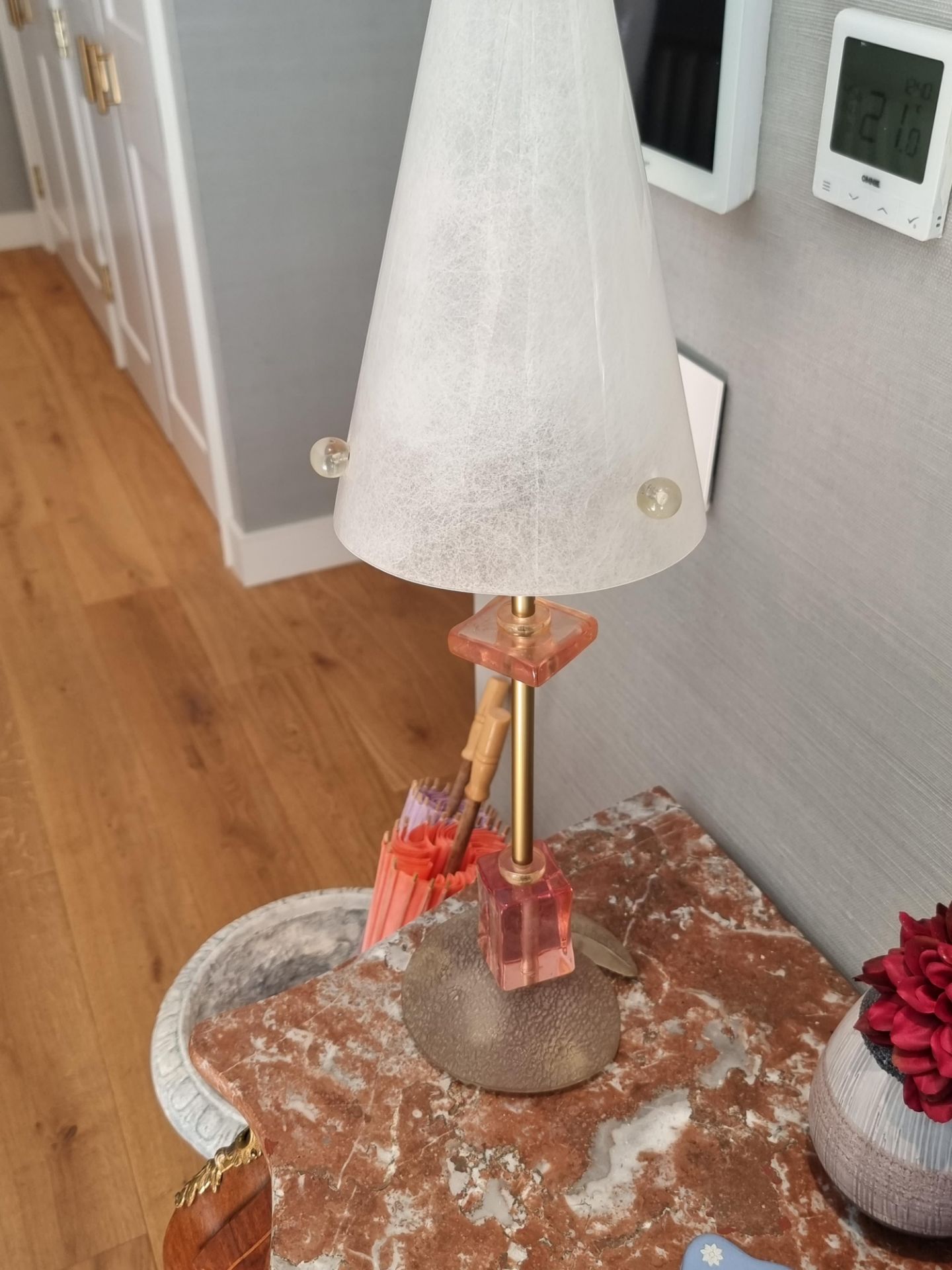 Robert Sonneman Style 1980s Table Lamp - a whimsical and stylish addition to any space. Imported - Image 3 of 4