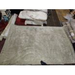 The Rug Company Hand-Knotted Wool, Silk, Tibetan Wool Rug The Wool Silhouette Sits In Relief Above