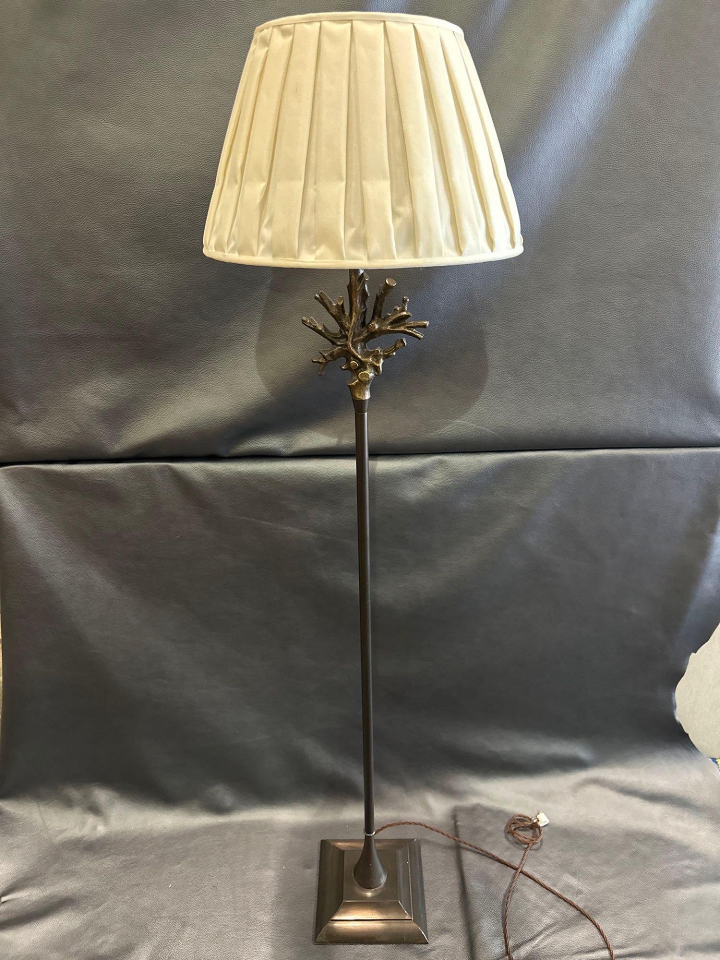 Heathfield And Co Coral Standard Lamp With Linen Shade 180cm